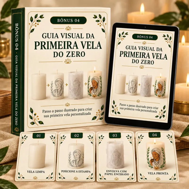 Bônus 4: Guia Visual da Primeira Vela do Zero, passo a passo em quatro etapas
